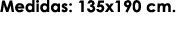 Medidas: 135x190 cm. 